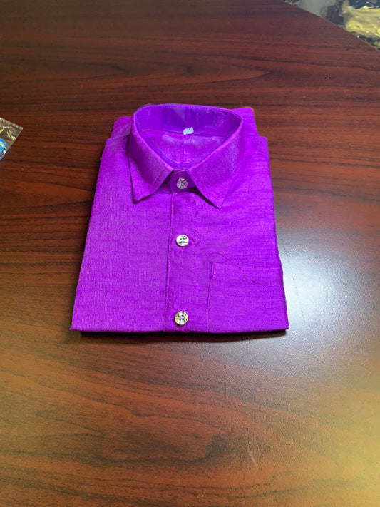 Boys party wear shirts in purple colour