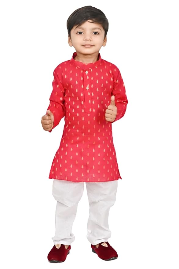 Bachha Gang cotton Blend Kurta pyjama set for Boys