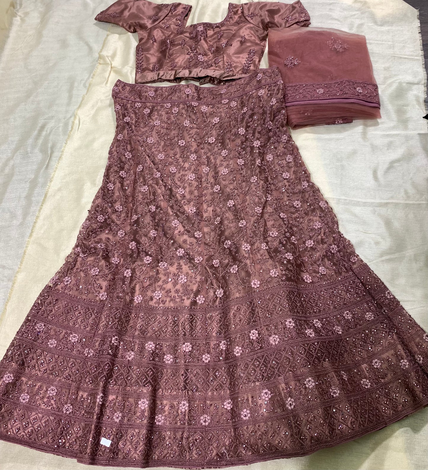 Ready to wear mauve pink Lehenga set