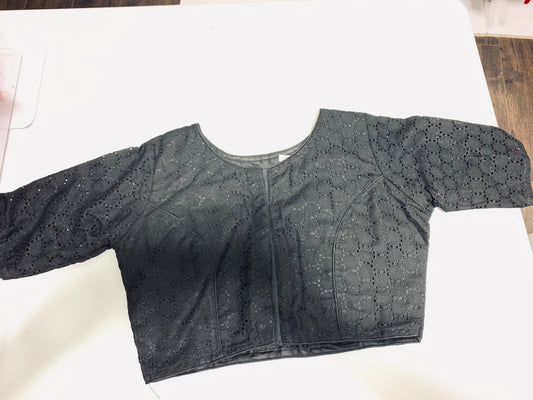 Black hakoba ready made blouse