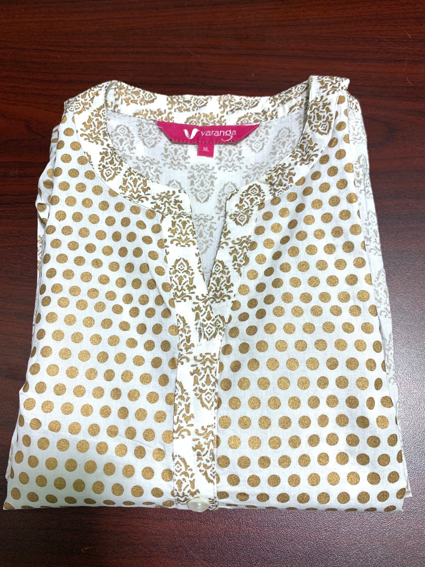 Golden Printed Kurthi