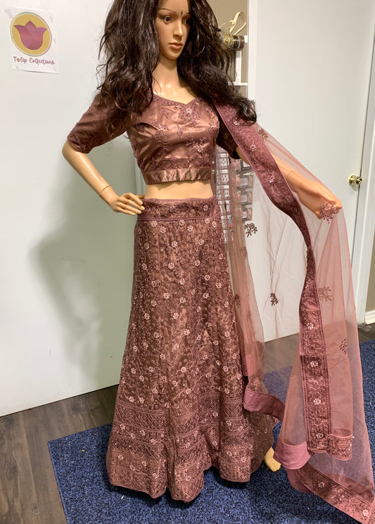 Ready to wear mauve pink Lehenga set