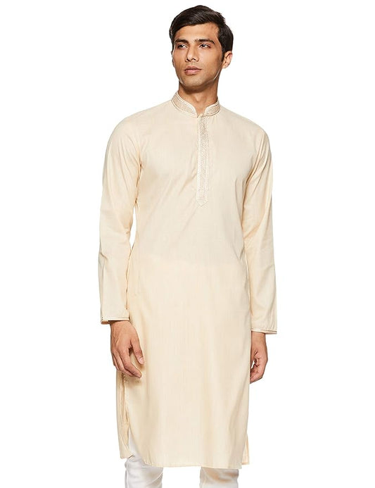 Manthan Men's Kurta, Art Silk Kurta for Festival Ethnic Wear Full Sleeves Casual Wear Kurta for Men