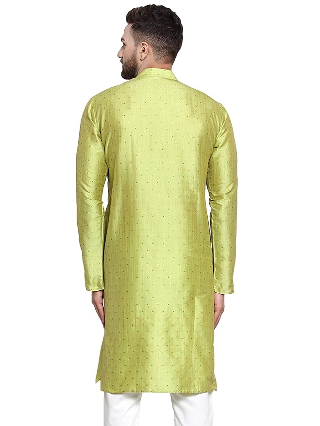 Men's Jacquard Silk Kurta Only