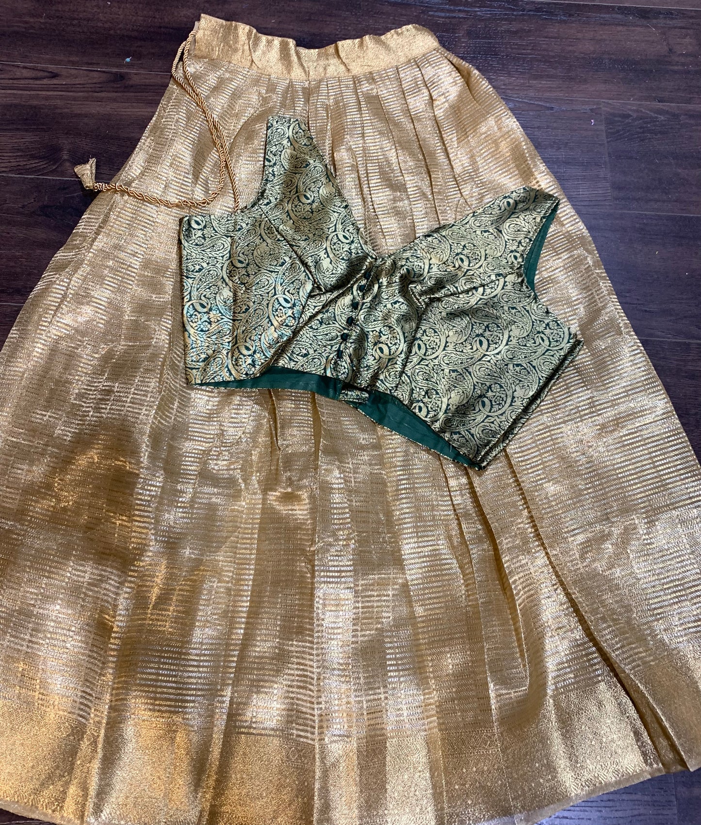 Golden tissue organza skirts