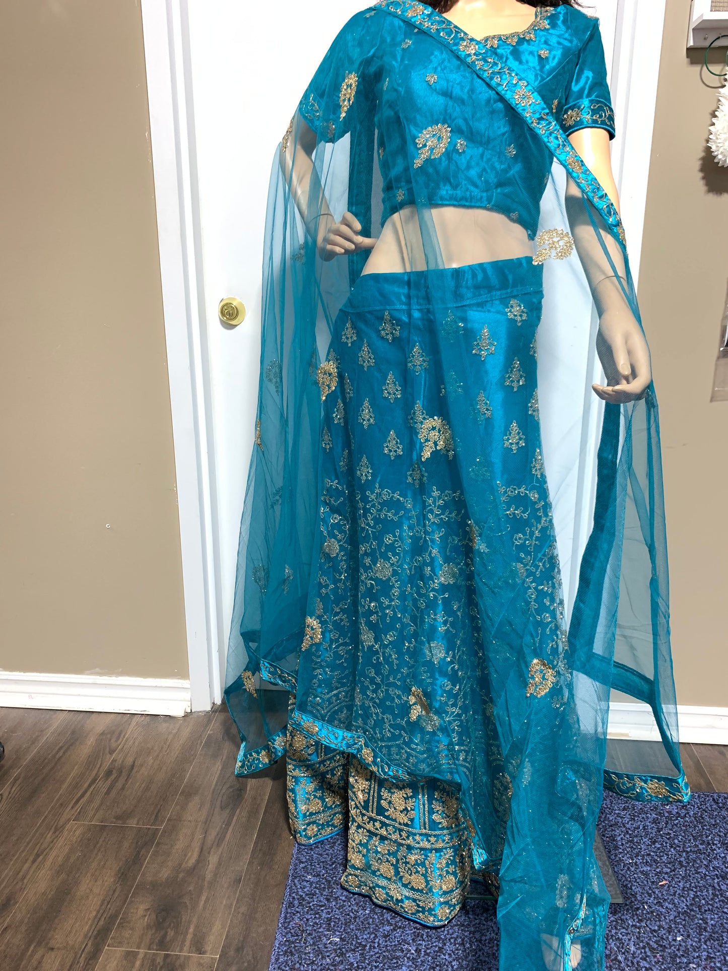 Sky Blue Designer Lehenga