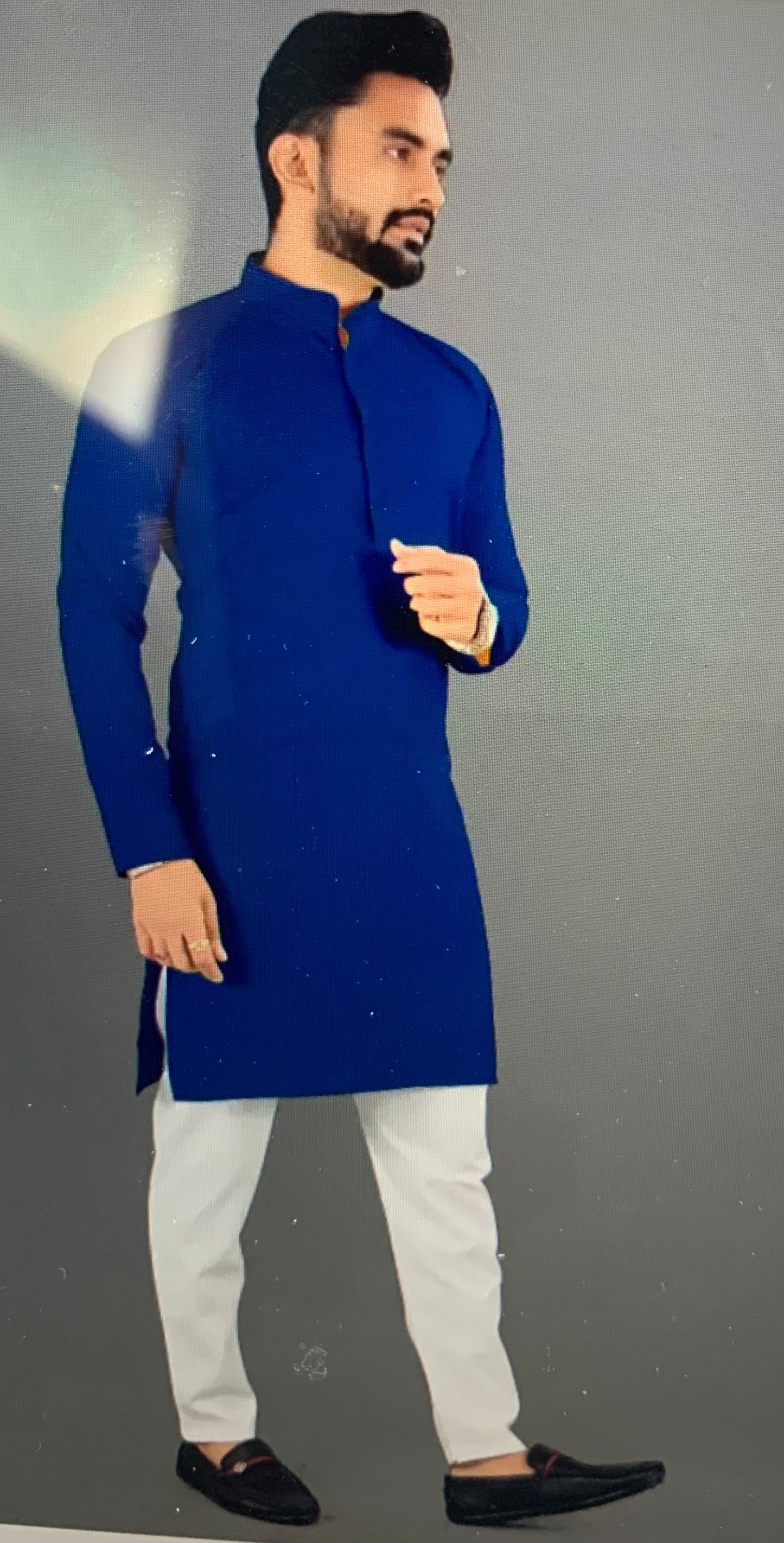 Men kurta airforce blue colour