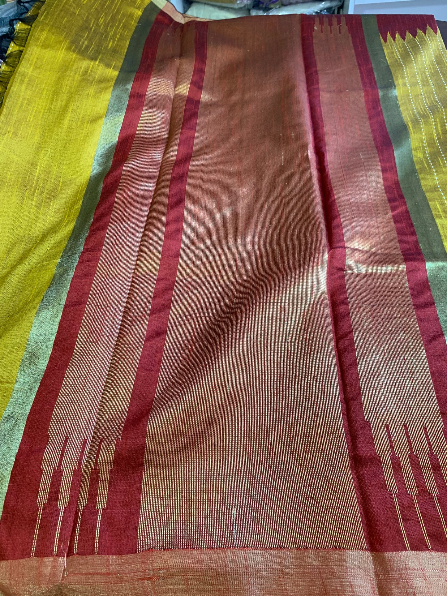 Pure raw silk saree