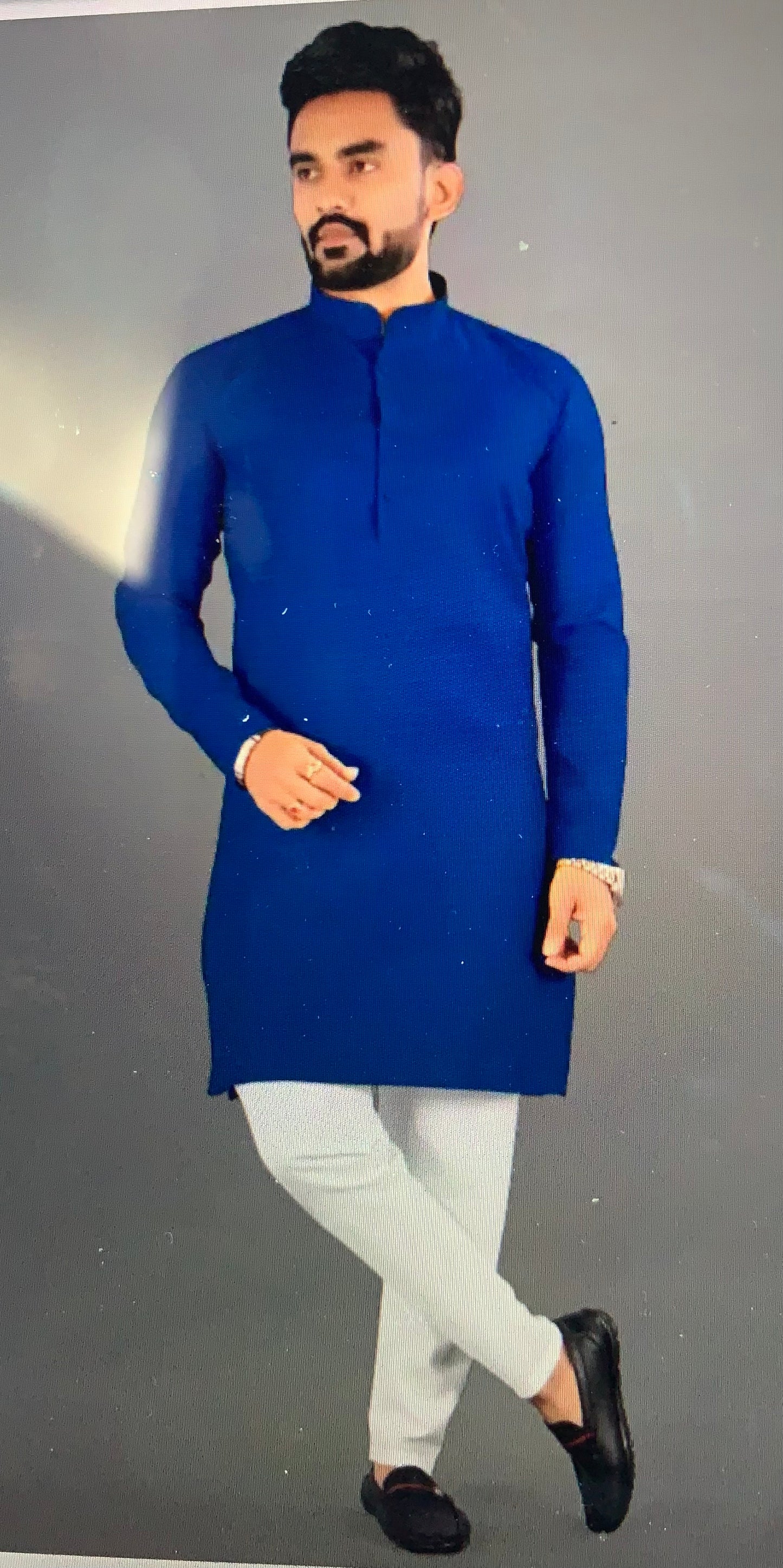 Men kurta airforce blue colour