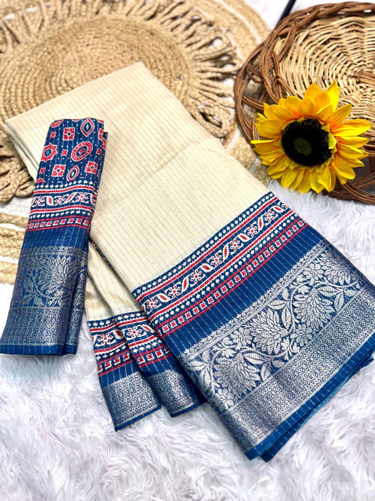 Linen saree