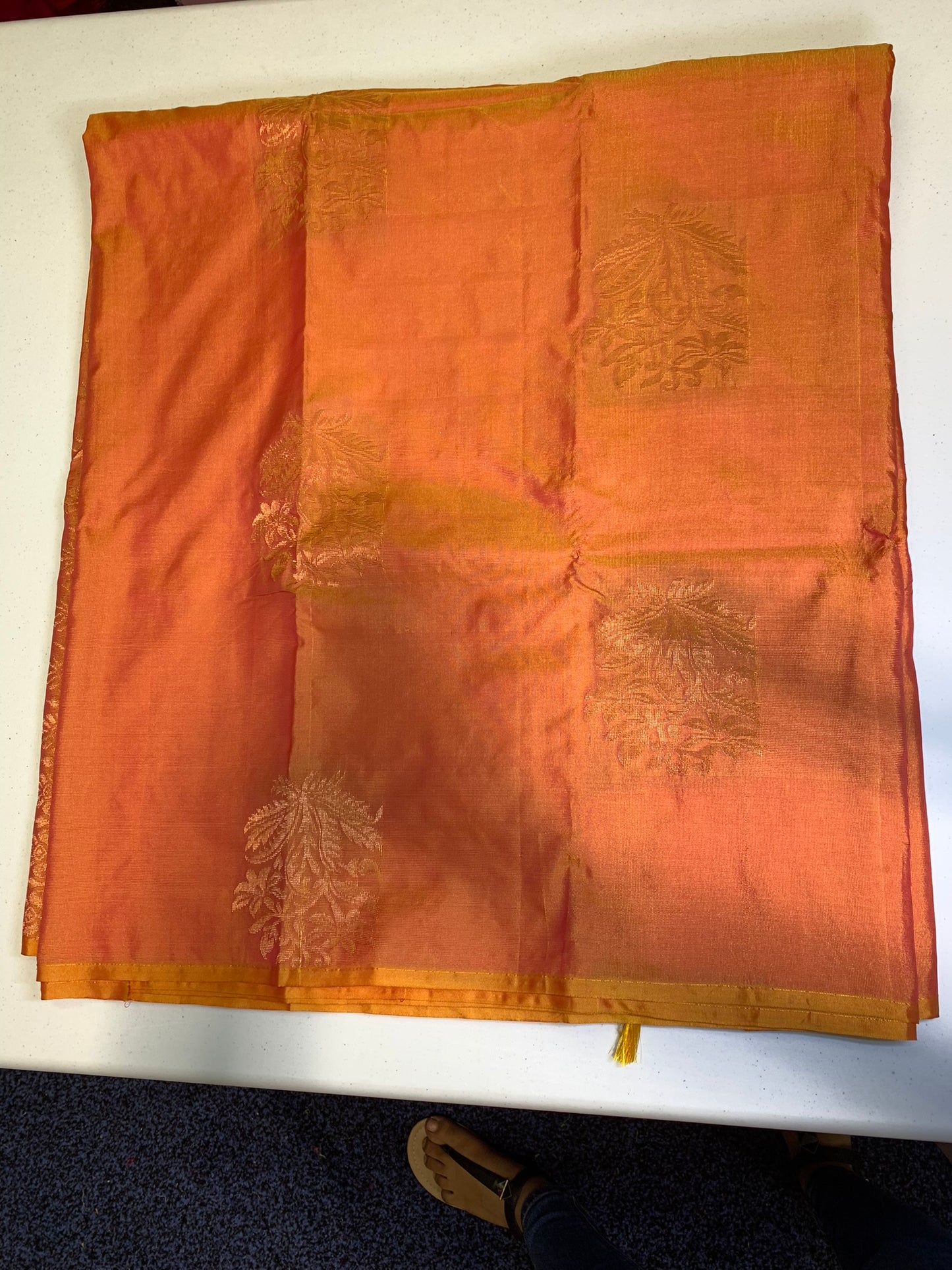 Mustard shaded Art Silk Saree