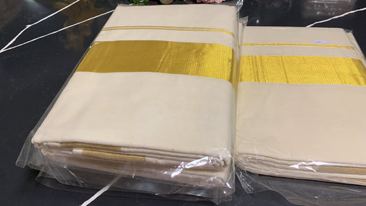 Kerala cotton kasavu saree