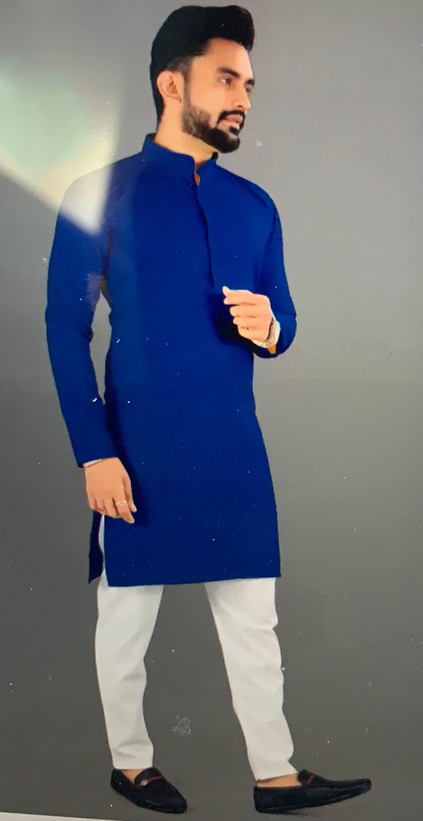 Men kurta airforce blue colour