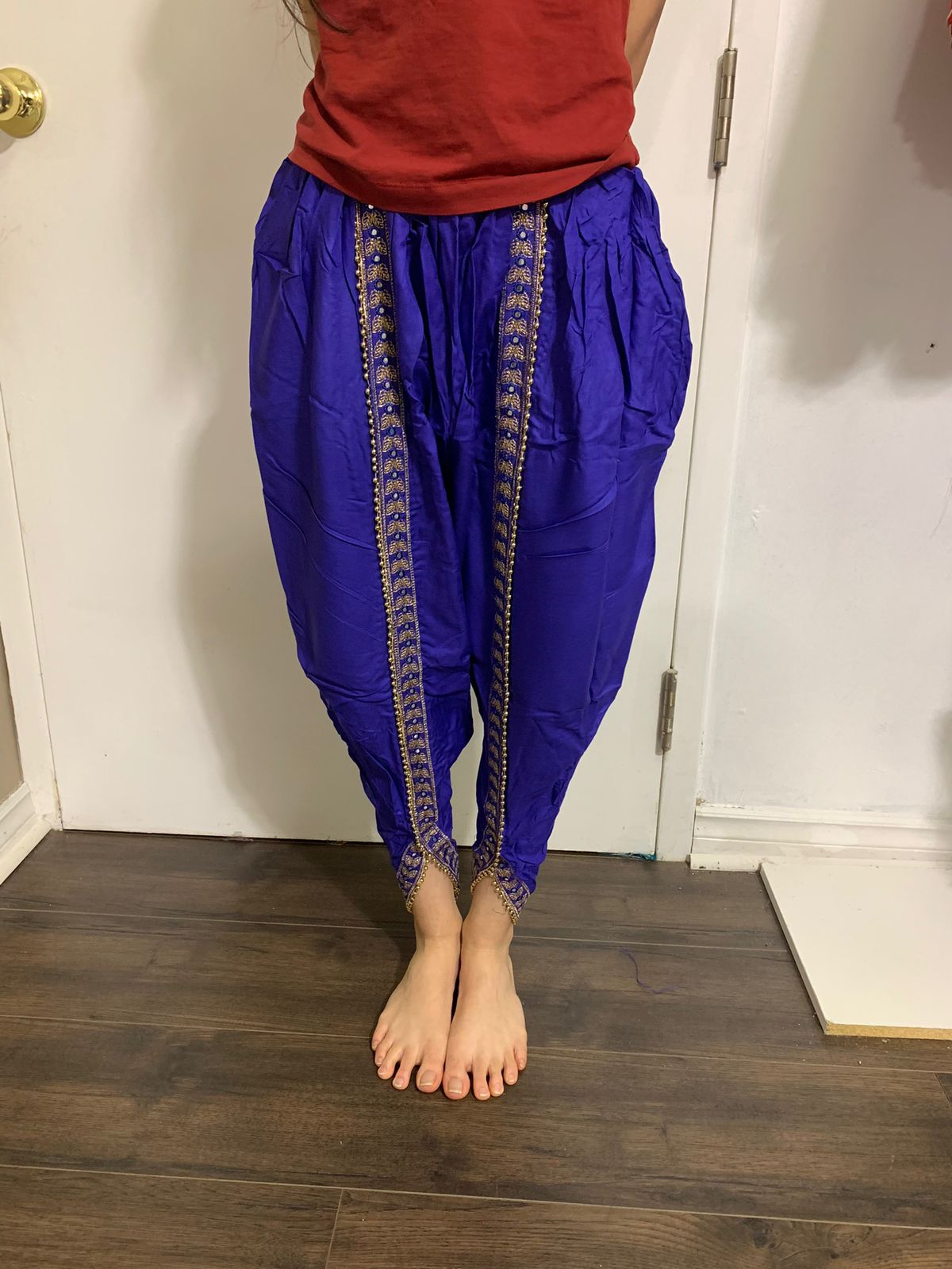 Dance costume tulip pant royal colour