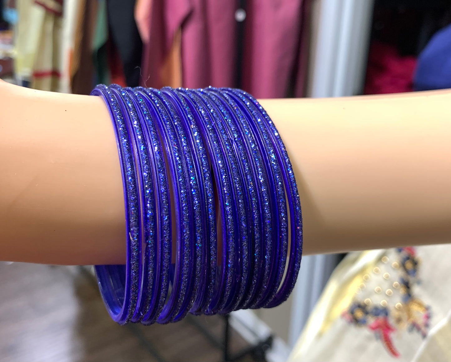 Glass Bangles Dark Blue