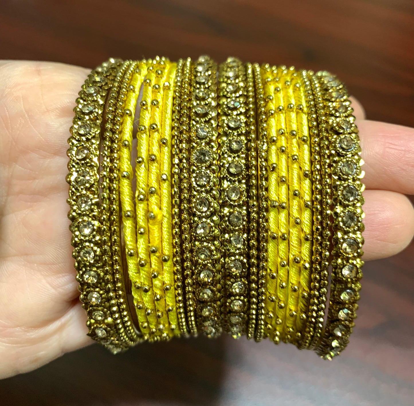 Antique gold and Yellow Bangles