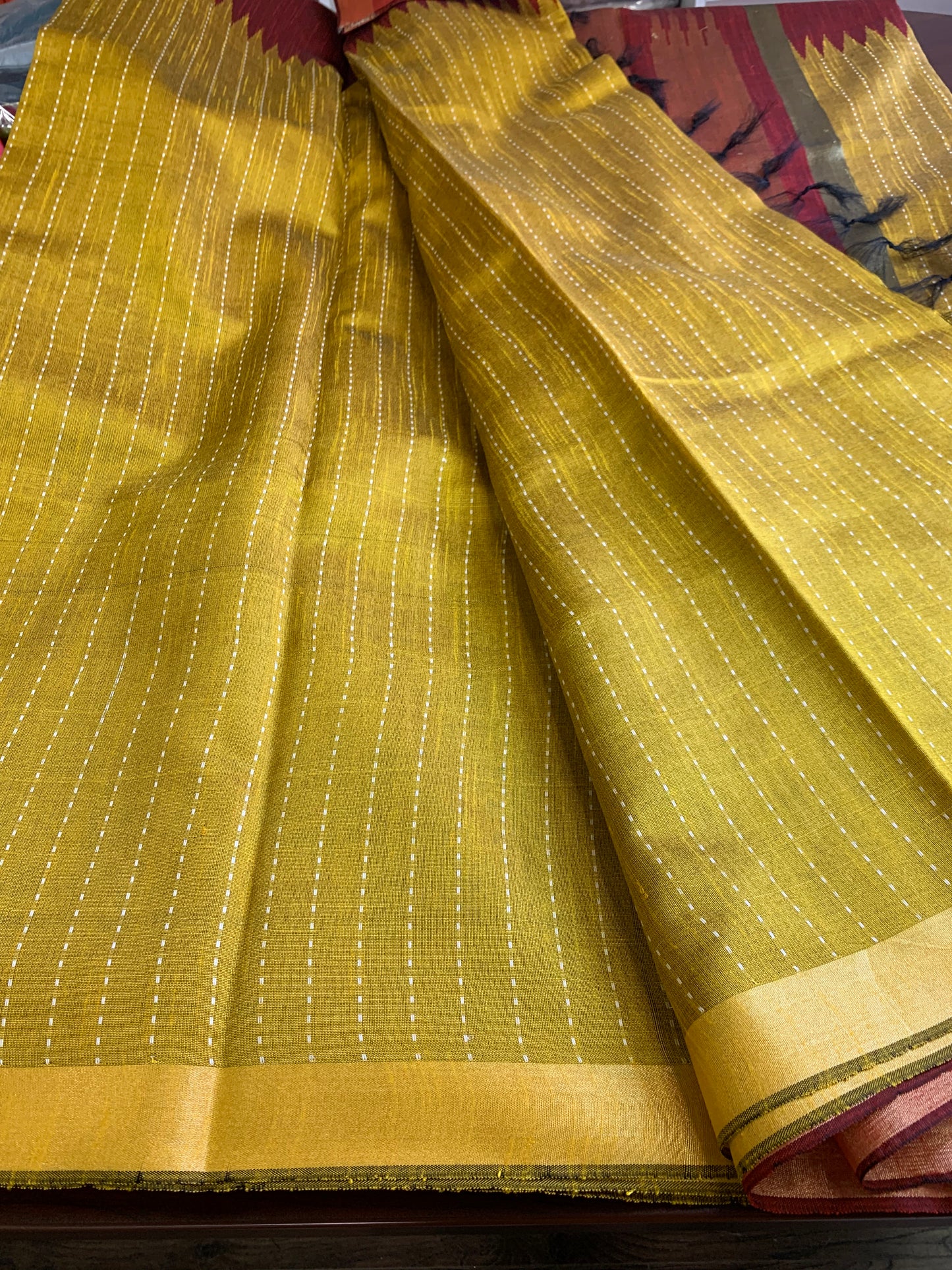 Pure raw silk saree