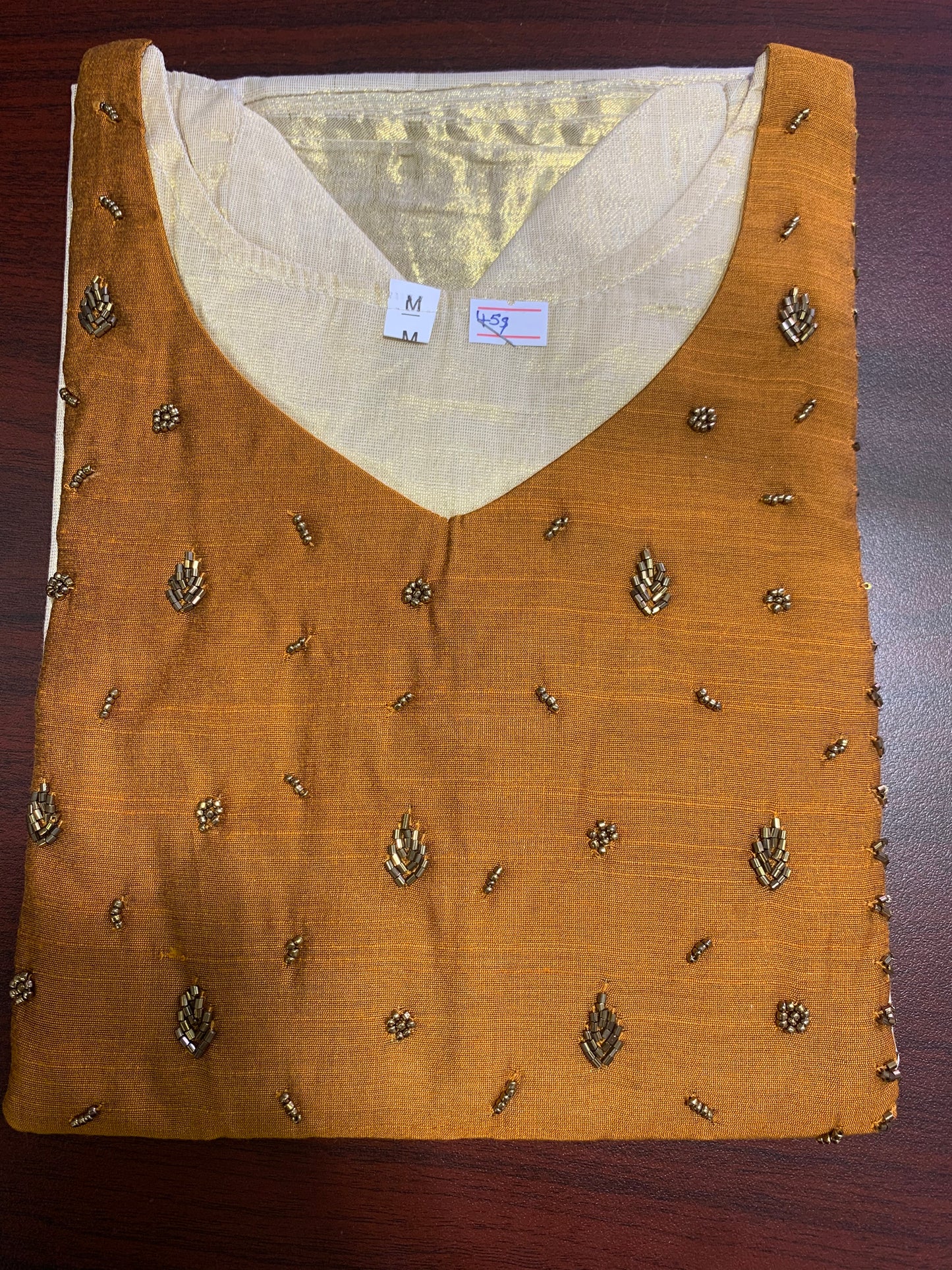 Golden Tissue Kurthi