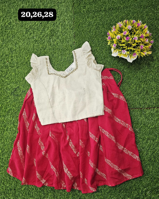 Girls crop top and skirt  - size-20,24 and 26