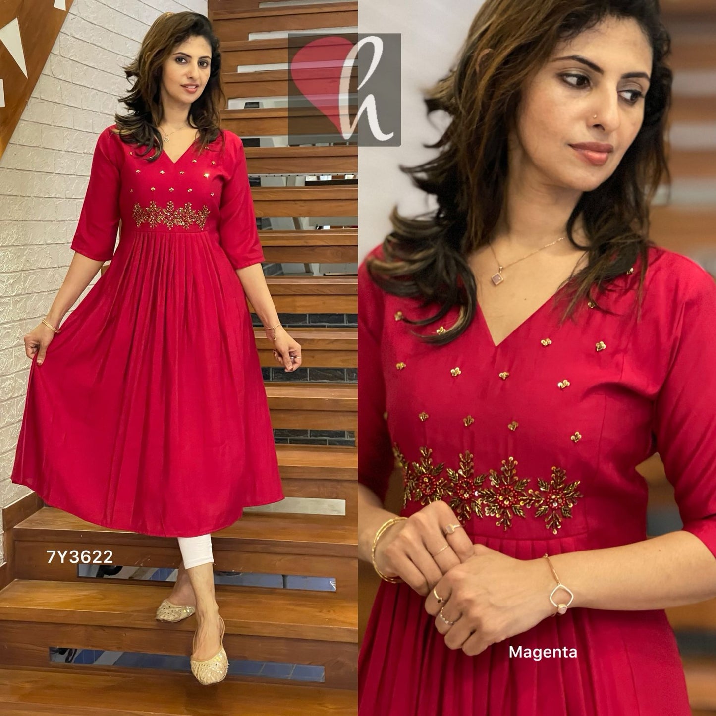 Semi occasional wear kurti