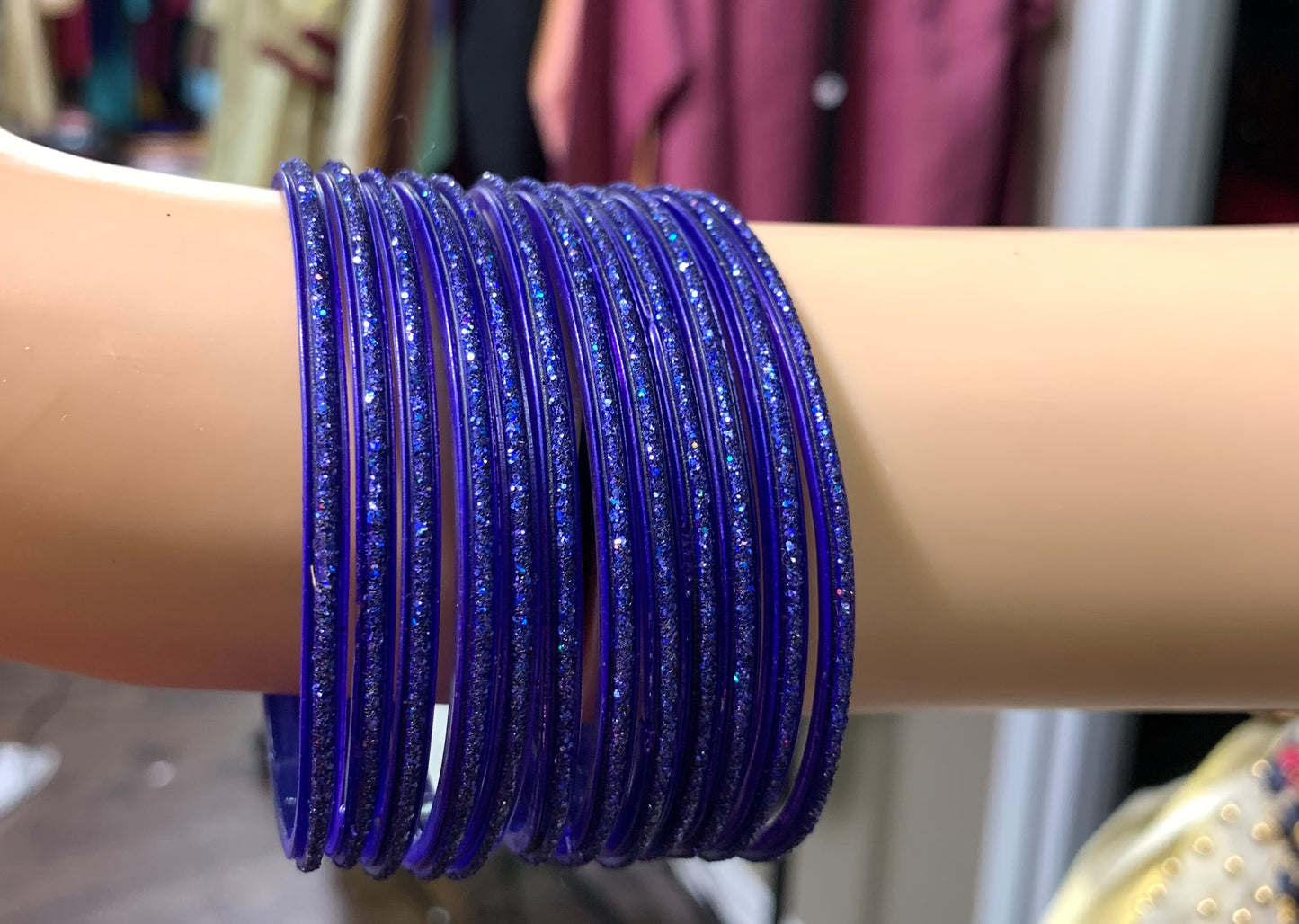 Glass Bangles Dark Blue