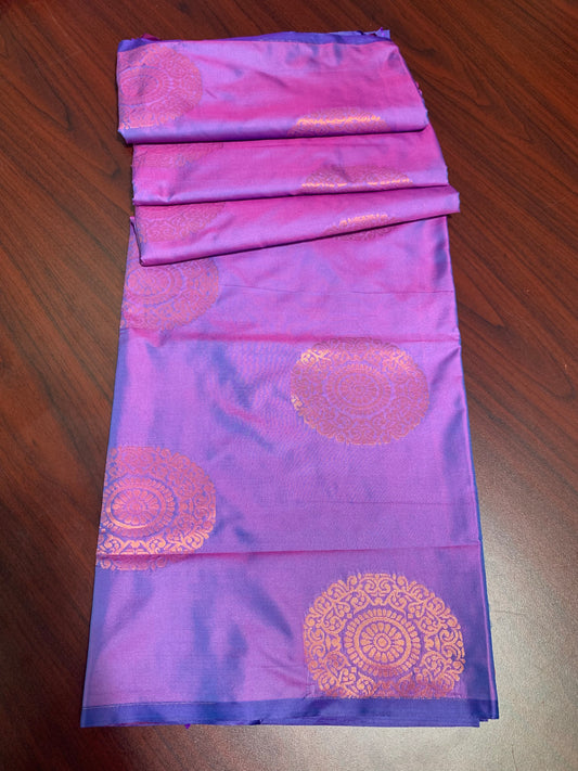 Light purple art silk saree(unstitched blouse)