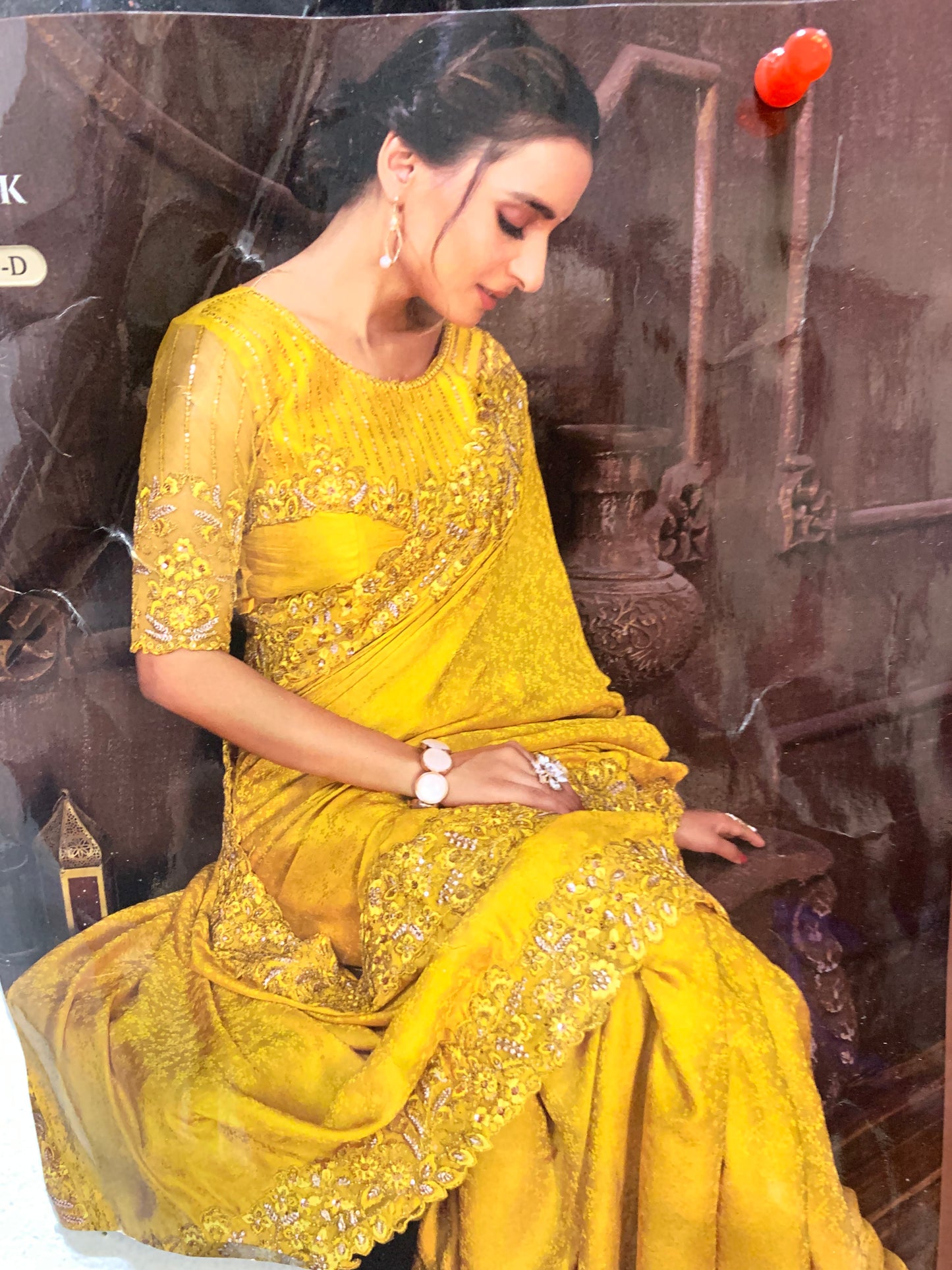 Satin georgette part wear saree