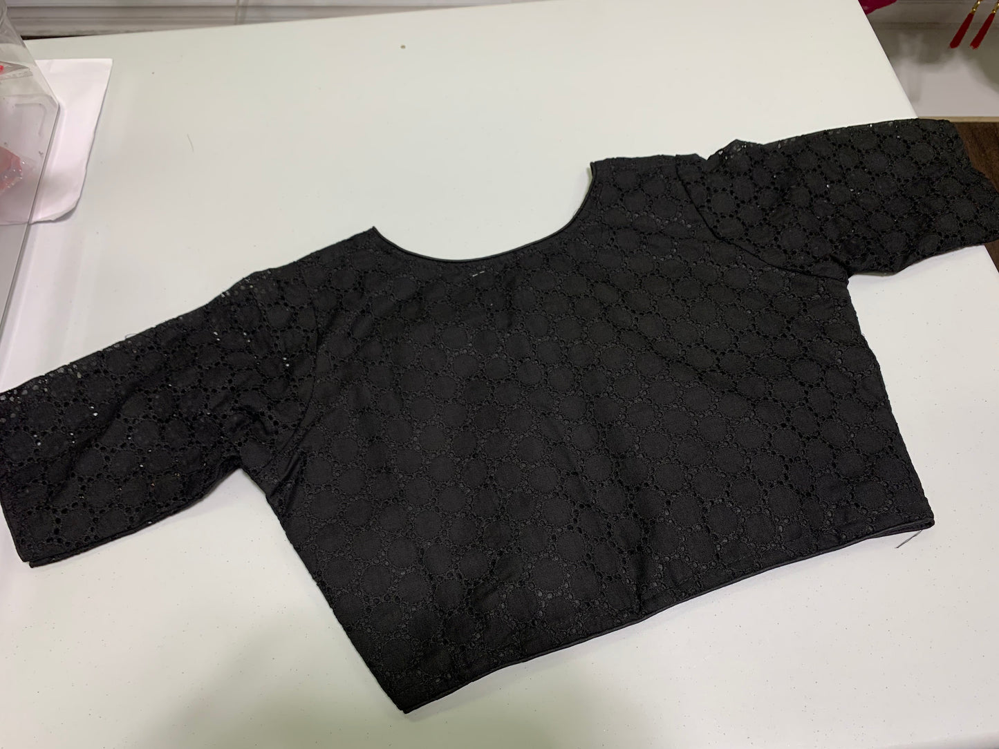 Black hakoba ready made blouse