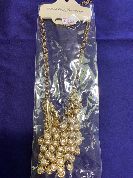 Gold beaded crystal chain