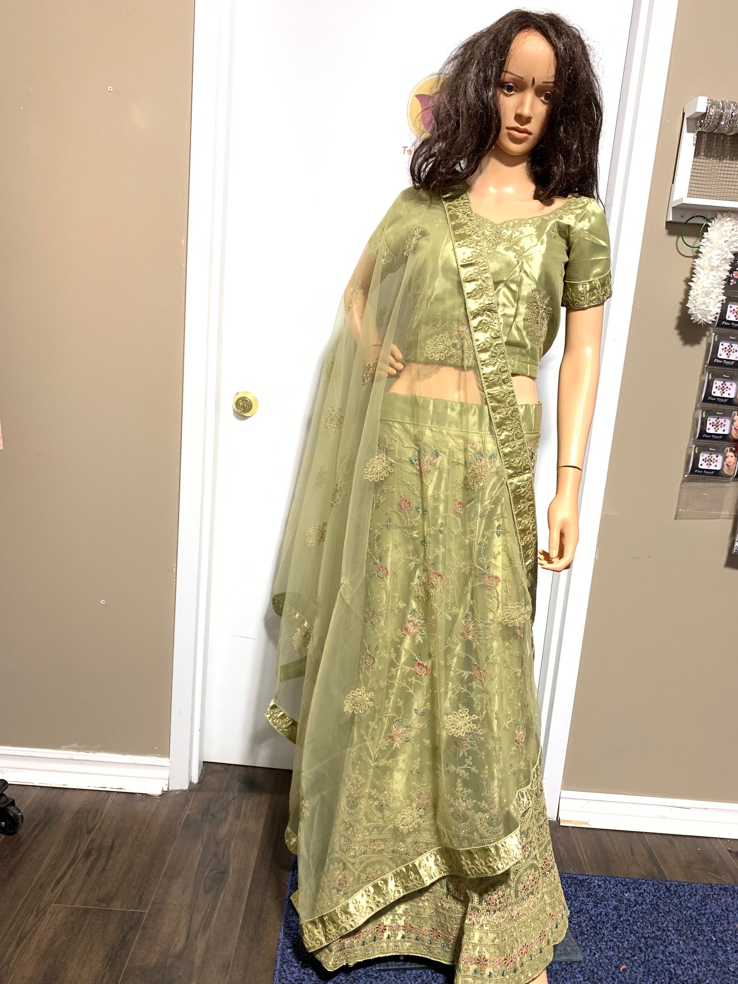 Olive green Designer Lehenga set