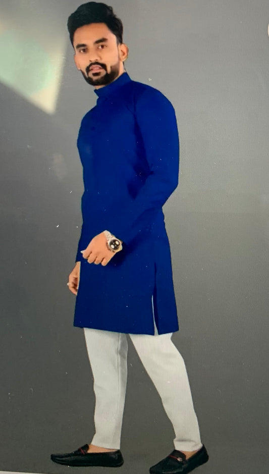 Men kurta airforce blue colour