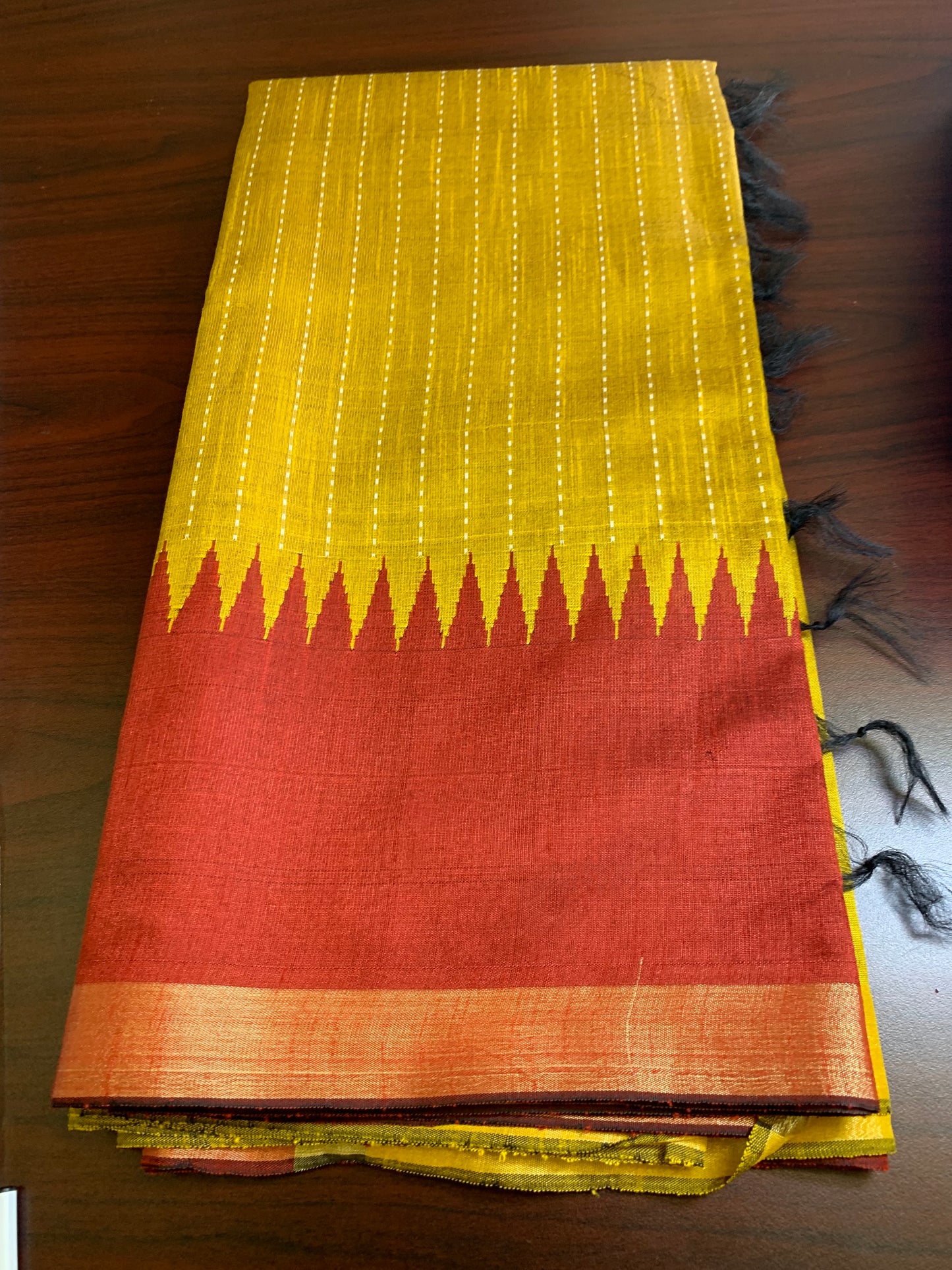 Pure raw silk saree