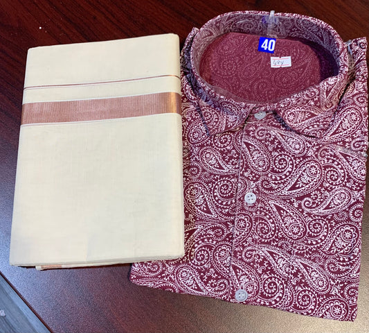 Printed cotton shirts for men