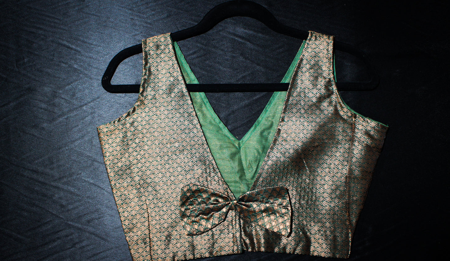 Green and Gold Blouse