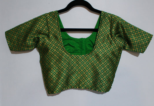 Light Green and Gold Blouse