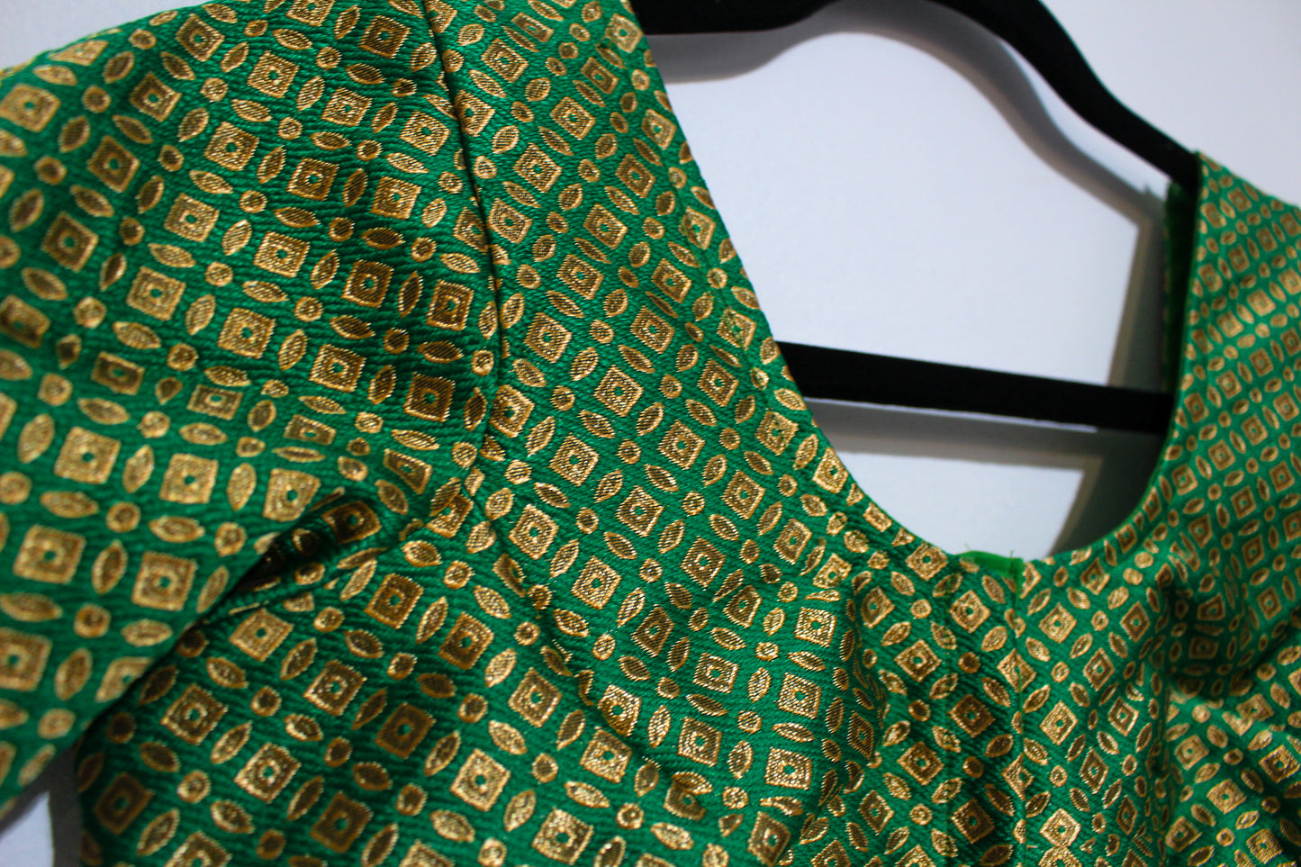 Light Green and Gold Blouse