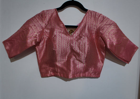 Pink and Gold Blouse