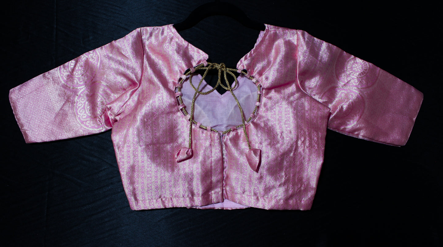 Pink and Gold Blouse