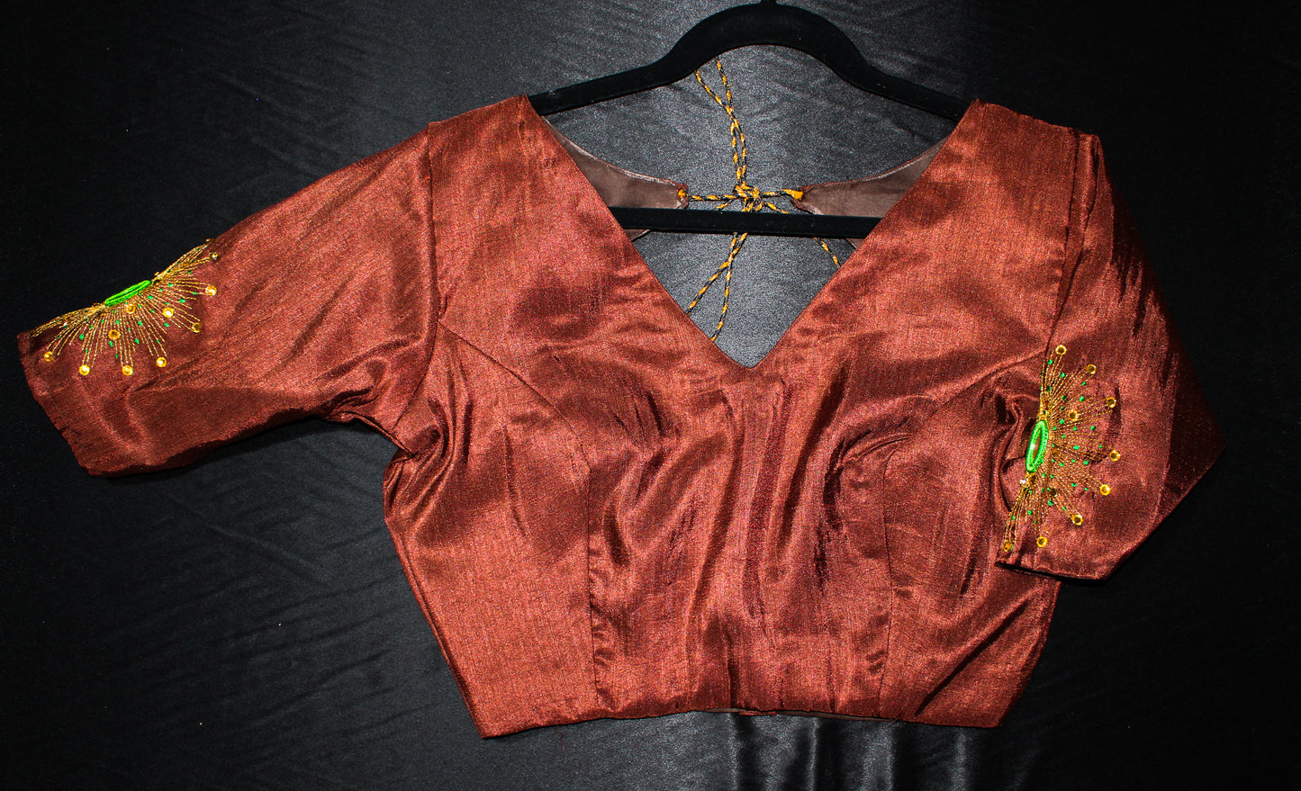 Brown Embroidered Blouse