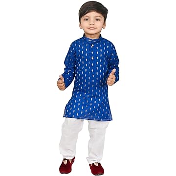 Bachha Gang cotton Blend Kurta pyjama set for Boys