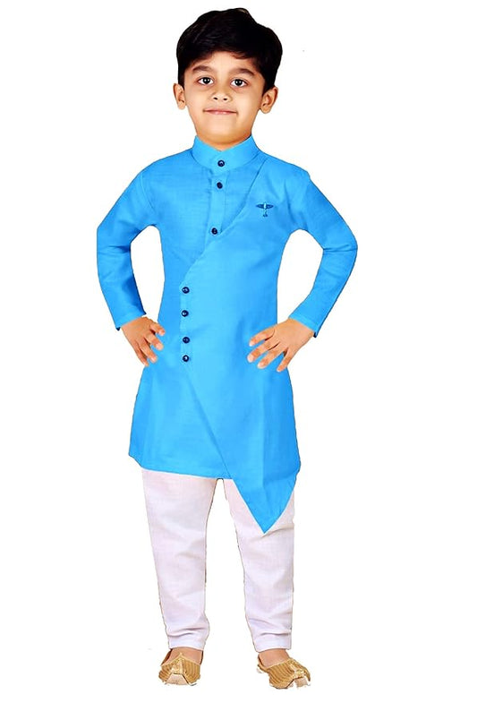 Boy's Cotton Kurta Pyjama Dress Set