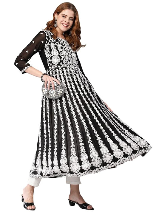 Cotton Knee Length Printed Straight Kurti for Women | Kurta for Women