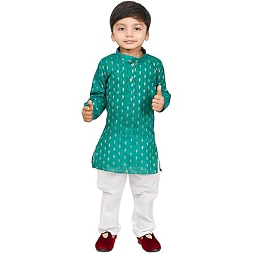 Bachha Gang cotton Blend Kurta pyjama set for Boys