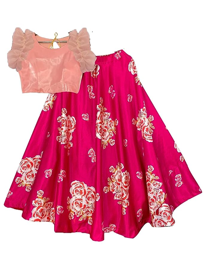 Girl's Silk Readymade Lehenga Choli Set