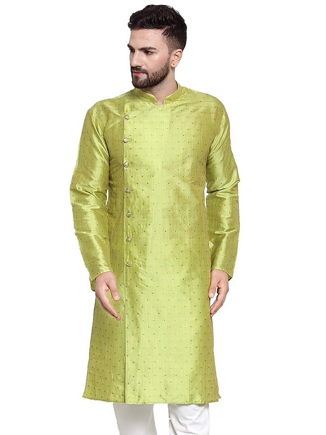 Men's Jacquard Silk Kurta Only