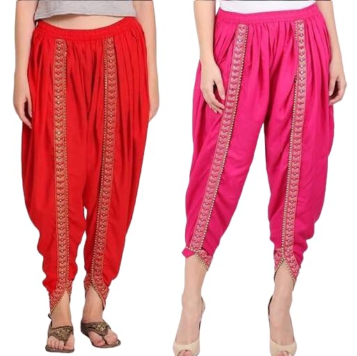 red or magenta tulip pant-rental