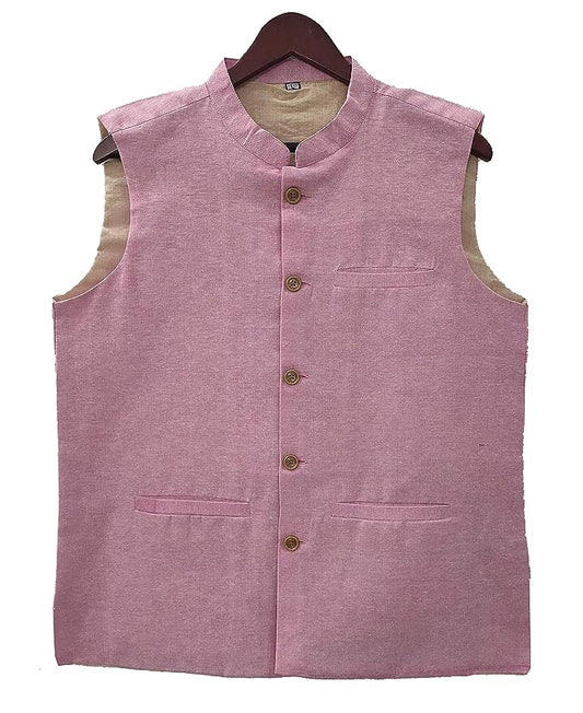 Latest Chikan Men's Traditional Cotton Nehru Jacket/Waistcoat