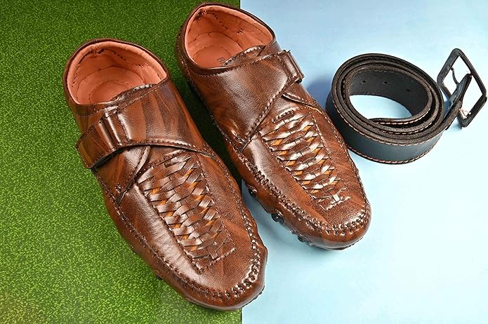 Big Fox Men's Ethnic Footwear Perforated 4 Roman Sandals