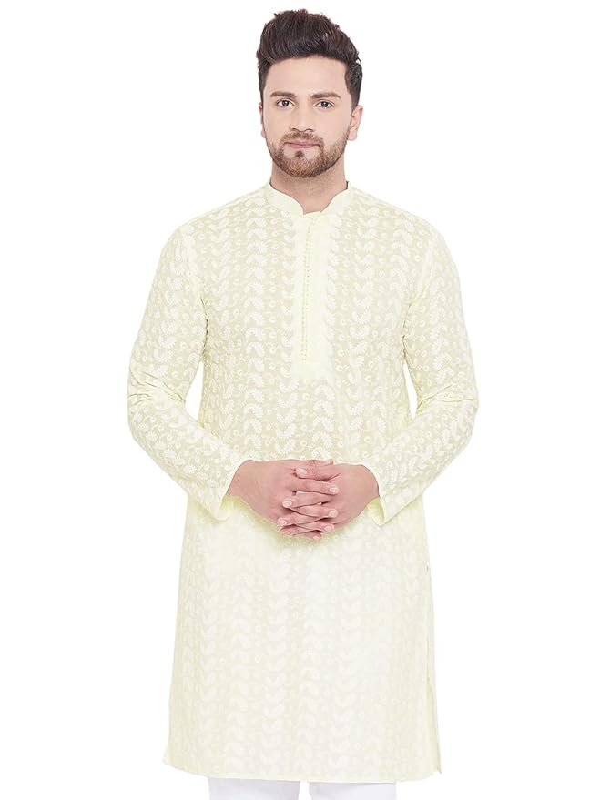 VASTRAMAY Men's Pure Cotton Kurta